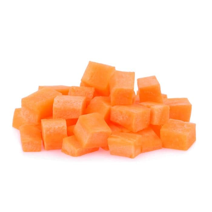 1/4" diced carrots