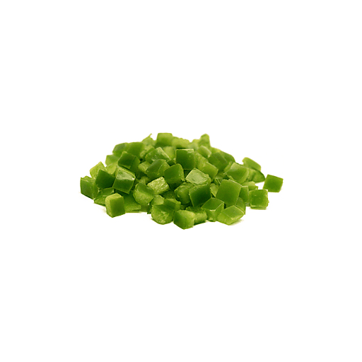 1/2" diced green bell peppers