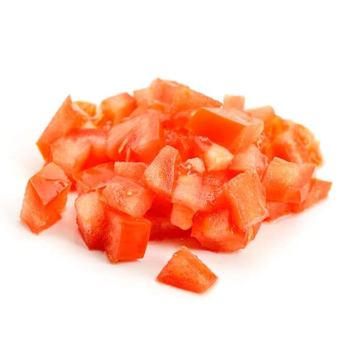 1/2" diced Roma tomatoes