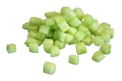 1/2" diced cucumbers