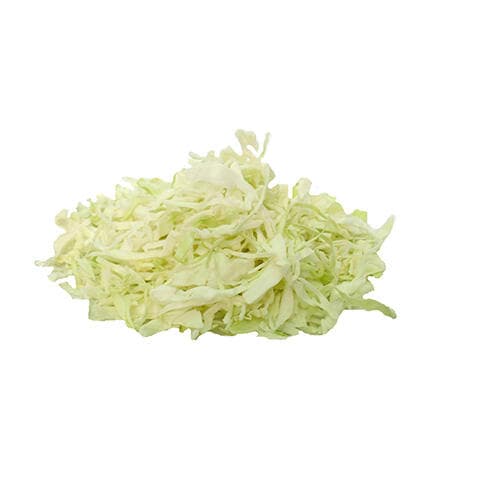Shredded green cabbage