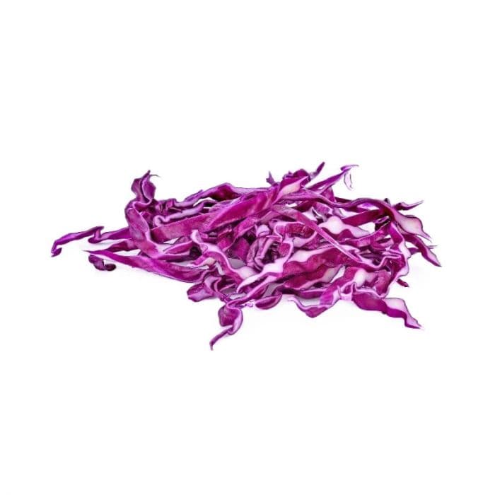 Shredded red cabbage