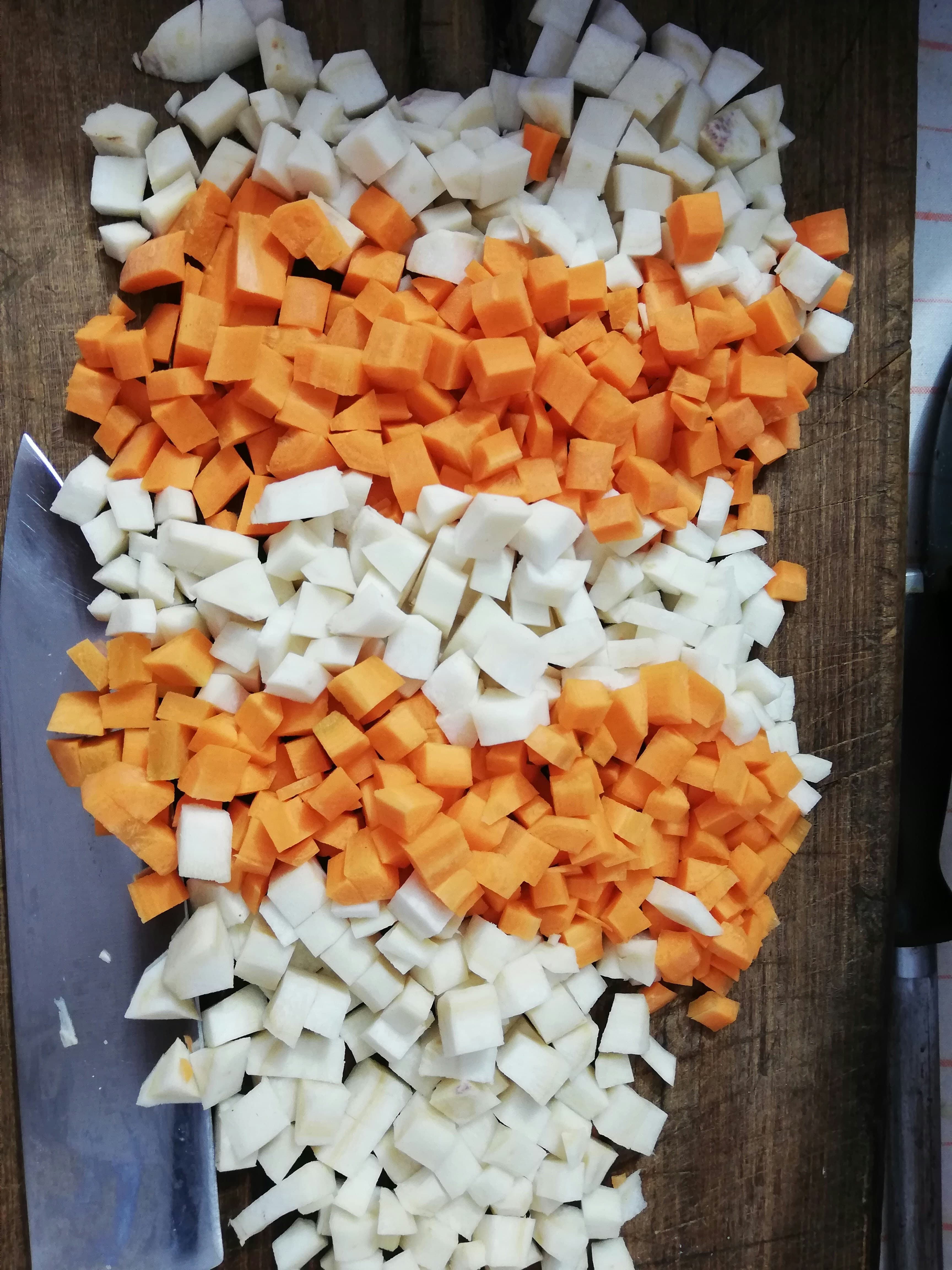 Mirepoix (onion, carrot, celery)