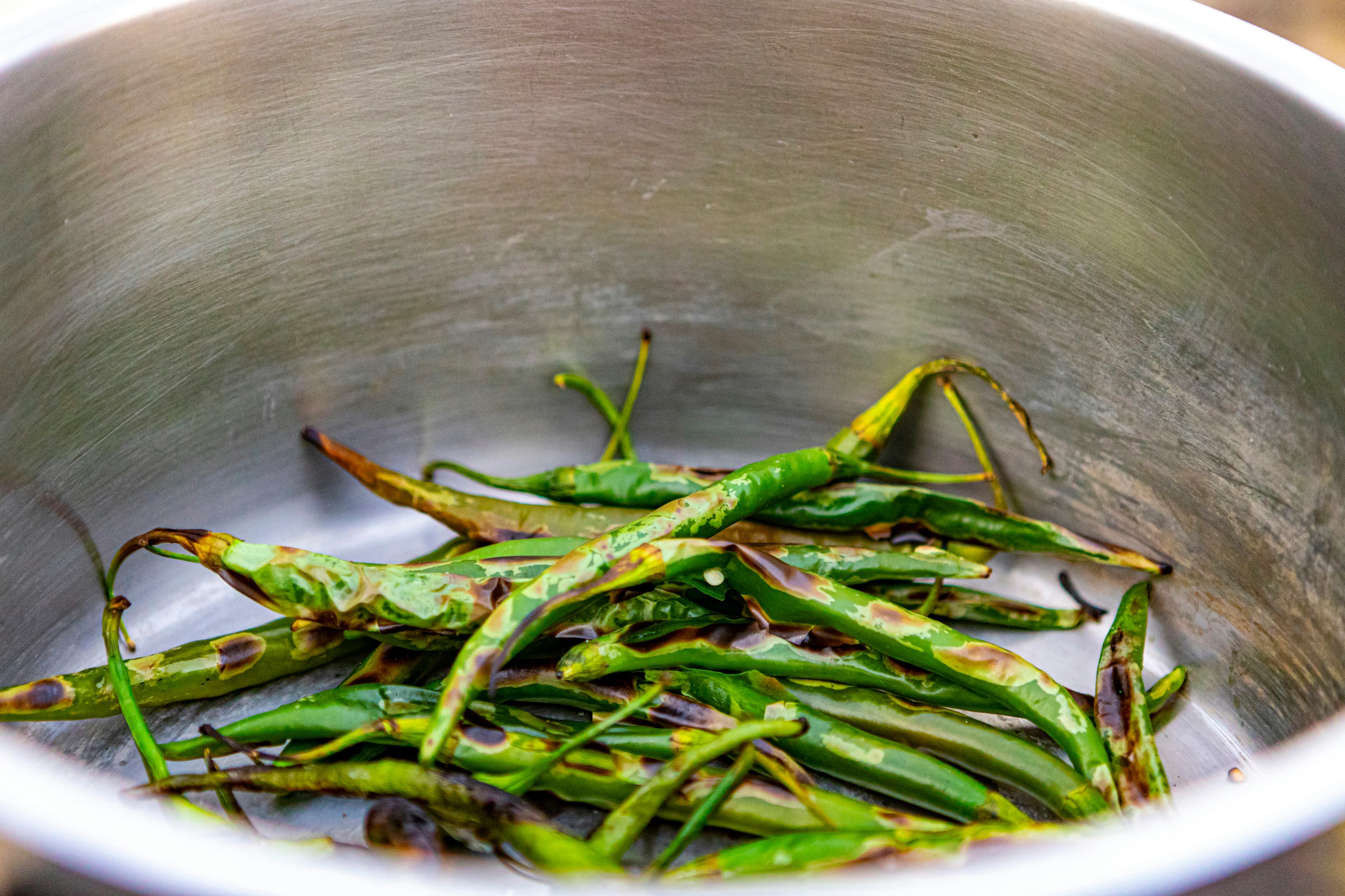 Roasted poblano rajas